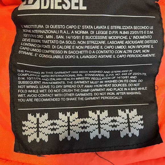 Diesel Boys Navy Puffer Coat super warm size 5/6 - Picture 9 of 14